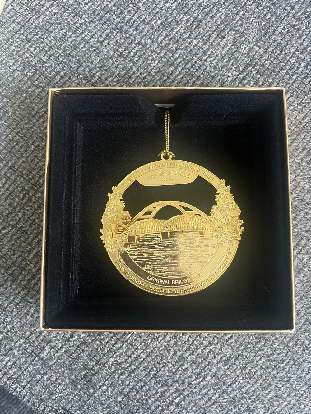 The Henry R Lawerance Memorial Bridge ornament 1932 and 2018